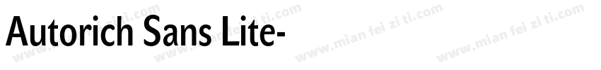 Autorich Sans Lite字体转换